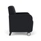 Lesro Siena Lounge Reception Wide Guest Chair with Front Casters, Black Wood Back Legs, MD Black Upholstery SN1201 - alternate 3